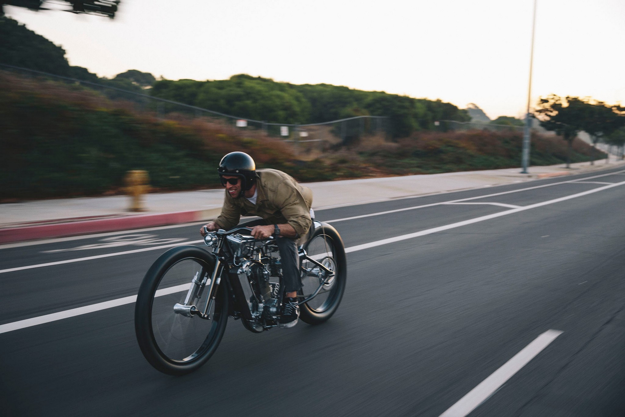 Max Hazan Rides his Custom Supercharged KTM Motorcycle on the Street