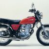 Original factory photograph of Yamaha SR500 motorcycle on grey background