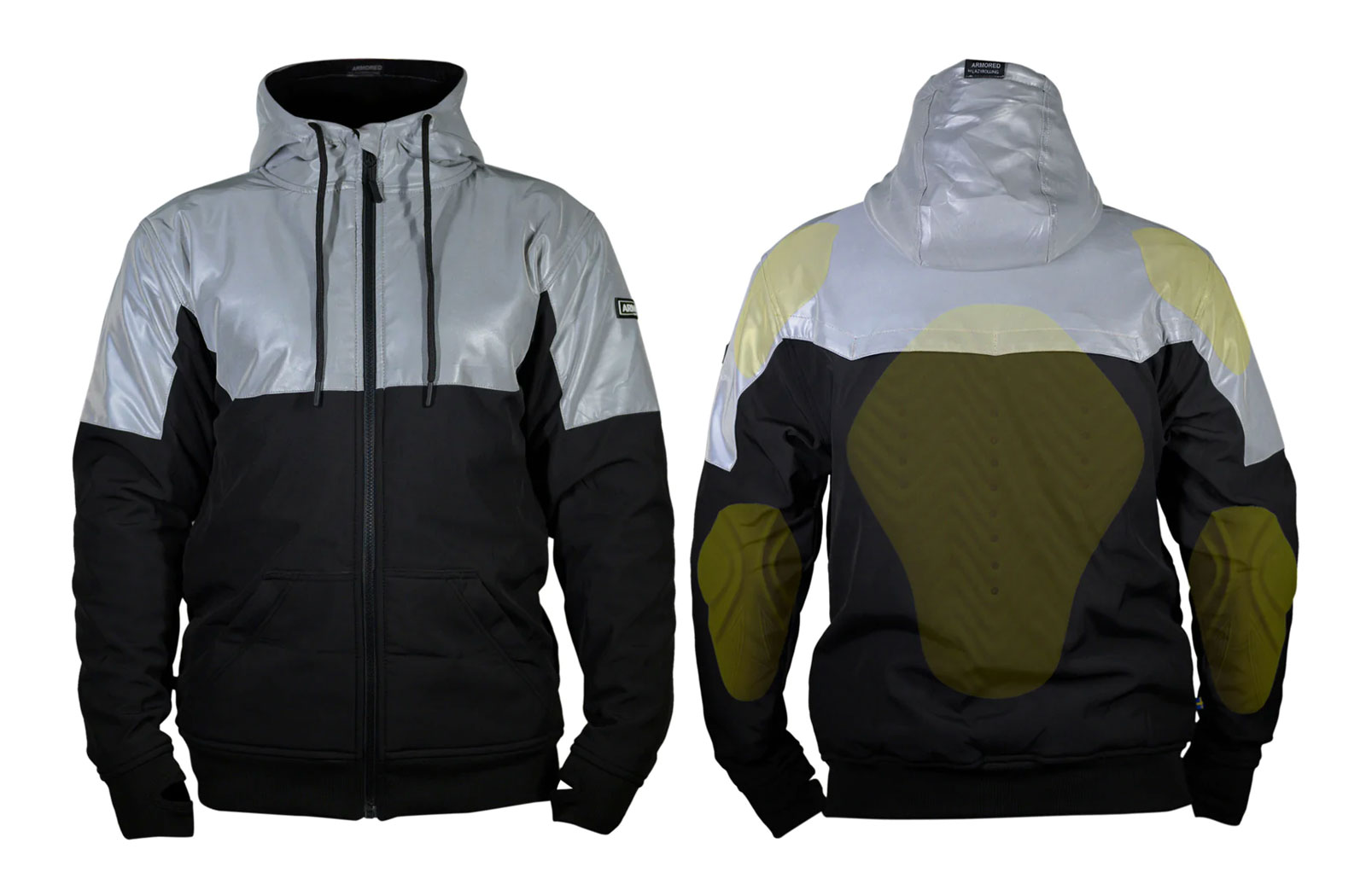 Armored reflective motorcycle jacket