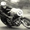 John Surtees and the MV Agusta 500 triple that he rode in the 1958 IOM TT and that influenced the style of the cafe racer.